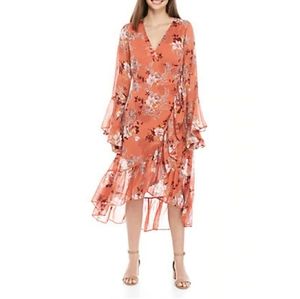 WONDERLY MIX PRINT MIDI DRESS